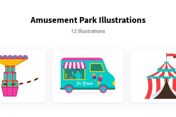 Amusement Park Illustration Pack