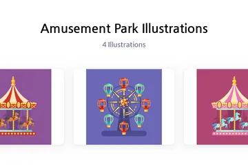 Amusement Park Illustration Pack