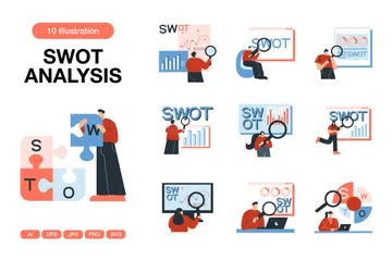 Análise swot Pacote de Ilustrações