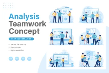 Análise trabalho em equipe Pacote de Ilustrações