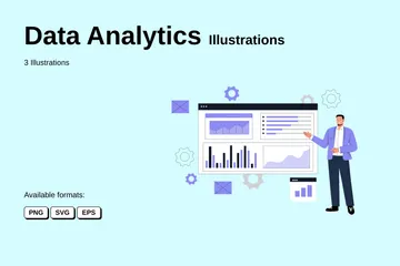 Análisis de datos Paquete de Ilustraciones