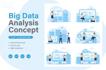 Análisis de grandes datos Paquete de Ilustraciones