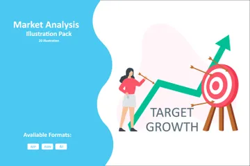 Análisis de mercado Paquete de Ilustraciones