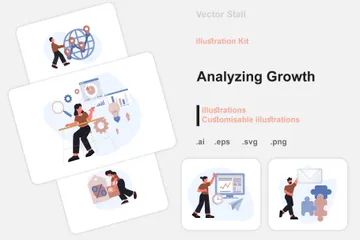 Analyser la croissance Pack d'Illustrations