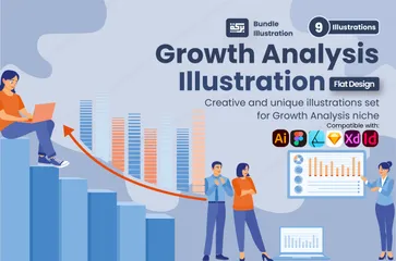 Analyse de la croissance Pack d'Illustrations