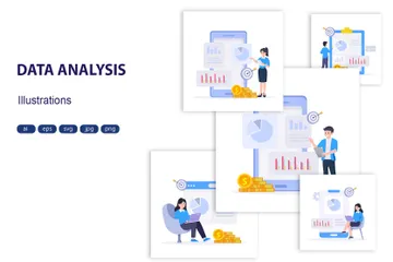 L'analyse des données Pack d'Illustrations