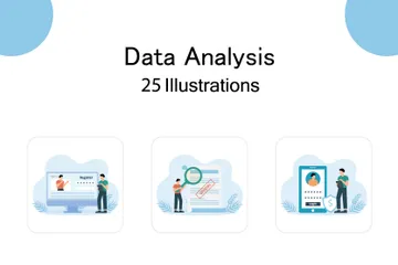 L'analyse des données Pack d'Illustrations