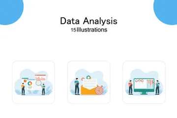 L'analyse des données Pack d'Illustrations