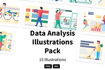 L'analyse des données Pack d'Illustrations