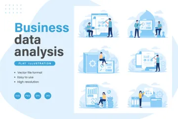 Analyse des données commerciales Pack d'Illustrations