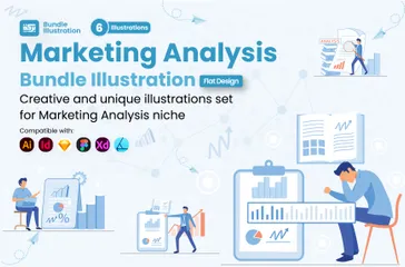 Analyse marketing Pack d'Illustrations