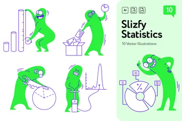 Analyses et statistiques Pack d'Illustrations