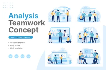 Analysis Teamwork Illustration Pack