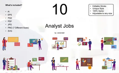 Analyst Jobs Illustration Pack