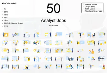 Analyst Jobs Illustration Pack