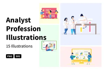 Analyst Profession Illustration Pack