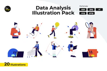 Analystes Data Scientists Pack d'Illustrations