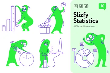 Analytik und Statistik Illustrationspack