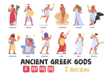 Ancient Greek Gods Illustration Pack