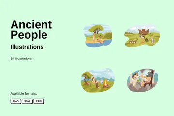 Ancient People Illustration Pack