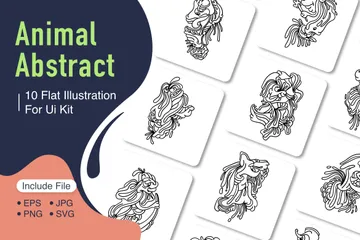 Animales abstractos Paquete de Ilustraciones