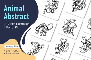 Animales abstractos Paquete de Ilustraciones