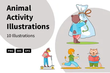 Animal Activity Illustration Pack