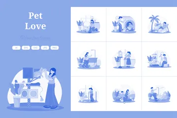 Amour des animaux de compagnie Pack d'Illustrations