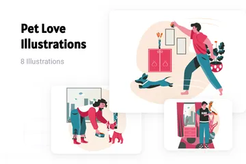 Amour des animaux de compagnie Pack d'Illustrations