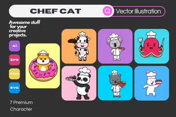 Animal Chef Illustration Pack