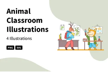 Animal Classroom Illustration Pack