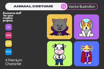 Animal Costume Illustration Pack