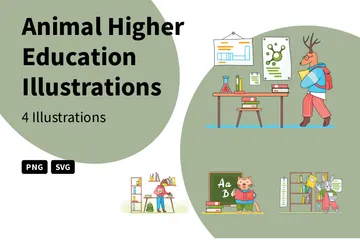 Animal Higher Education Illustration Pack