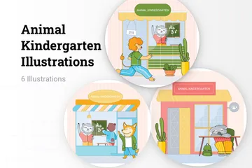 Animal Kindergarten Illustration Pack