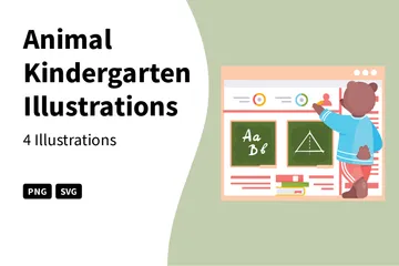 Animal Kindergarten Illustration Pack