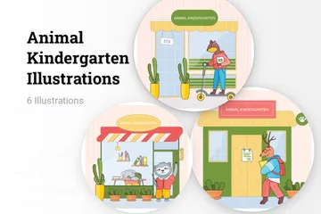 Animal Kindergarten Illustration Pack