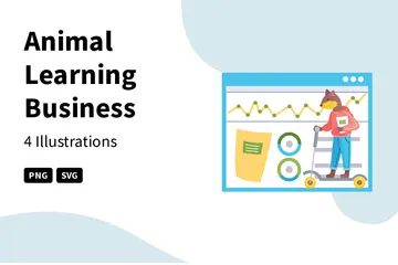 Animal Learning Business Illustration Pack