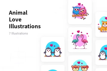 Animal Love Illustration Pack