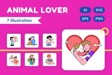 Animal Lover Illustration Illustration Pack