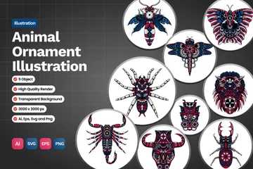 Animal Ornament Illustration Pack