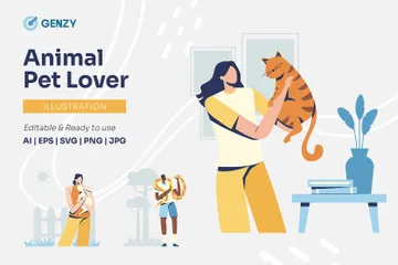 Animal Pet Lover Illustration Pack