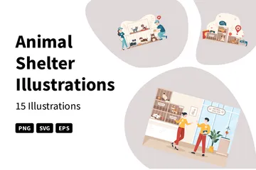 Animal Shelter Illustration Pack