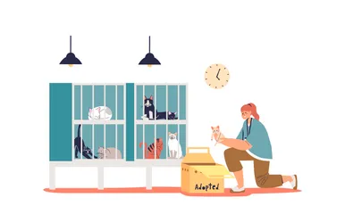 Animals Shelter Illustration Pack