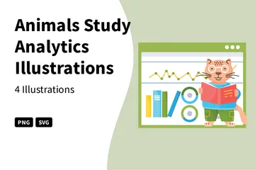 Animals Study Analytics Illustration Pack