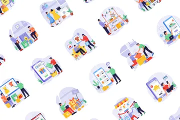 Animated Cyber Monday Illustration Pack