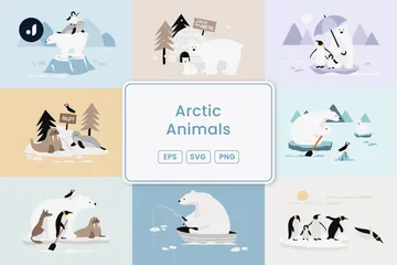 Animaux arctiques Pack d'Illustrations