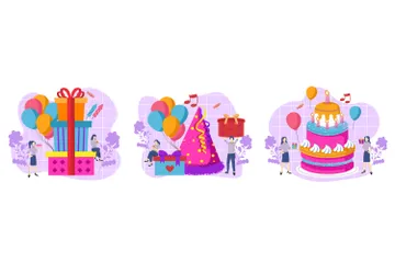 Anniversaire Pack d'Illustrations