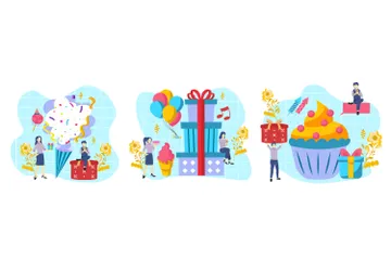 Anniversaire Pack d'Illustrations