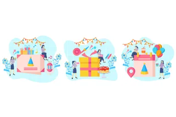 Anniversaire Pack d'Illustrations