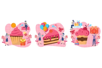 Anniversaire Pack d'Illustrations